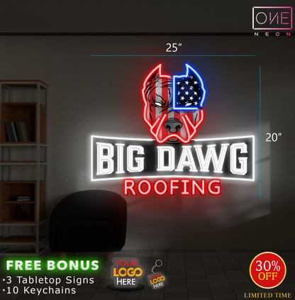BIG DAWG ROOFING| LED Neon Sign