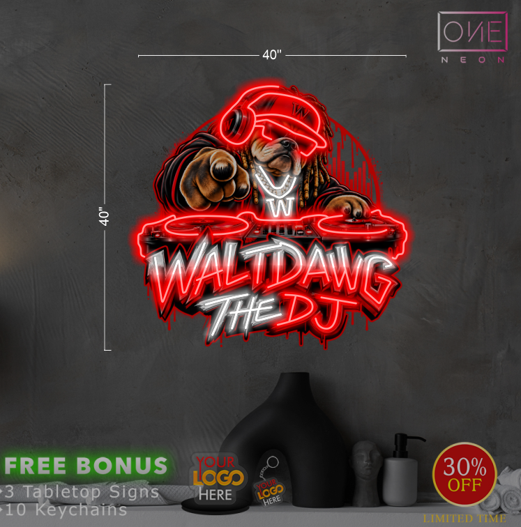 WALTDAWG THE DJ | LED Neon Sign
