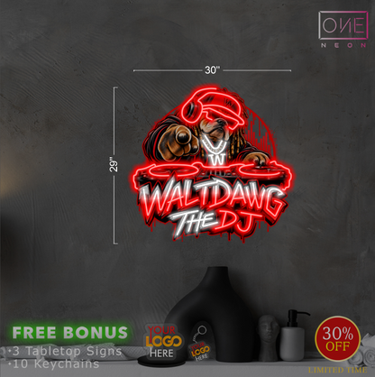 WALTDAWG THE DJ | LED Neon Sign