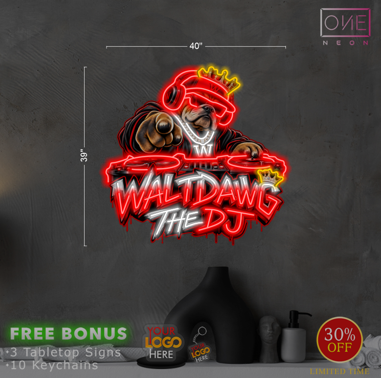 WALTDAWG THE DJ | LED Neon Sign