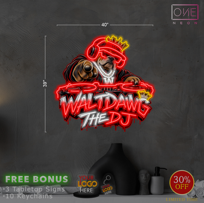 WALTDAWG THE DJ | LED Neon Sign
