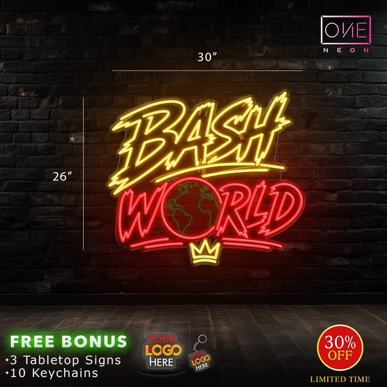 BASH WORLD | LED Neon Sign