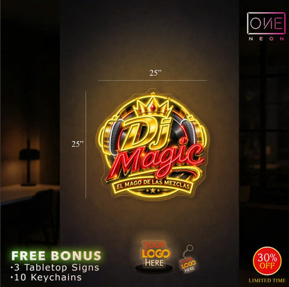 DJ magic logo | LED Neon Sign