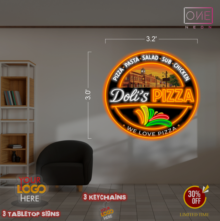Enseigne néon LED œuvre d'art Tatoueur