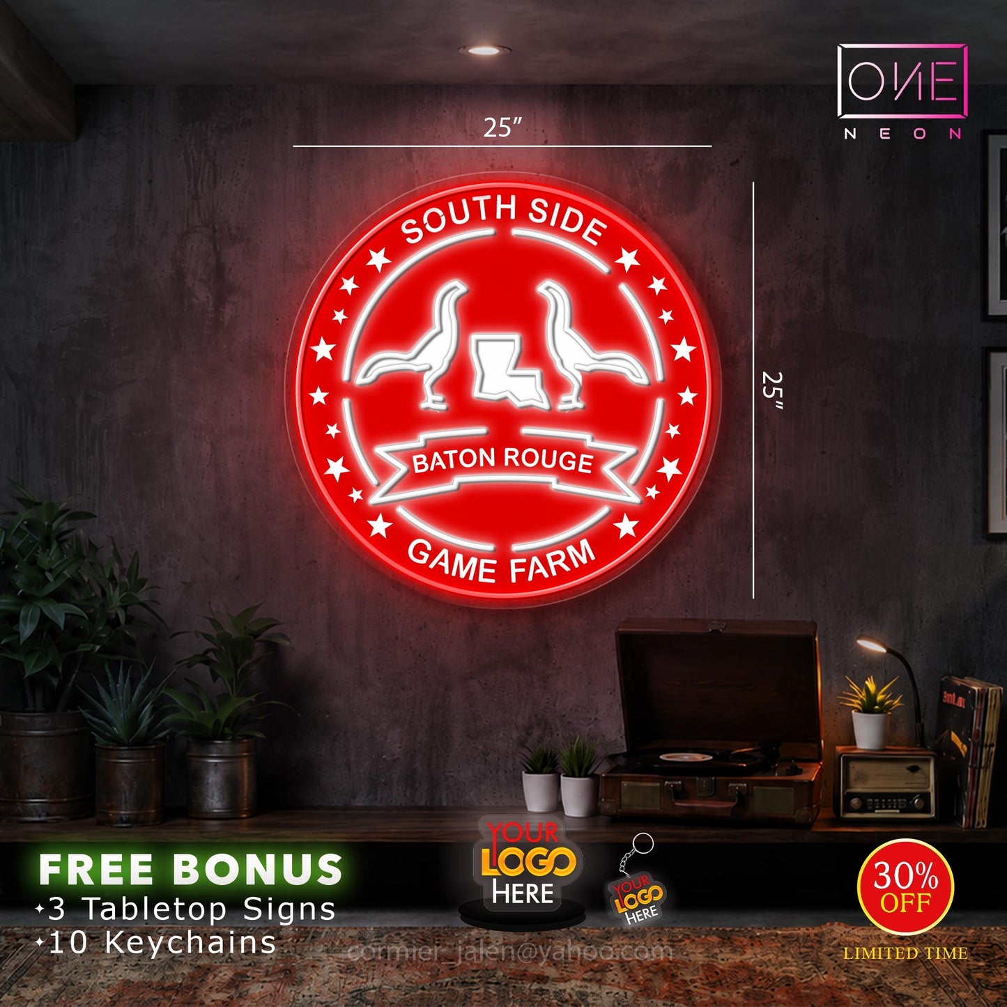 Enseigne néon LED œuvre d'art Tatoueur