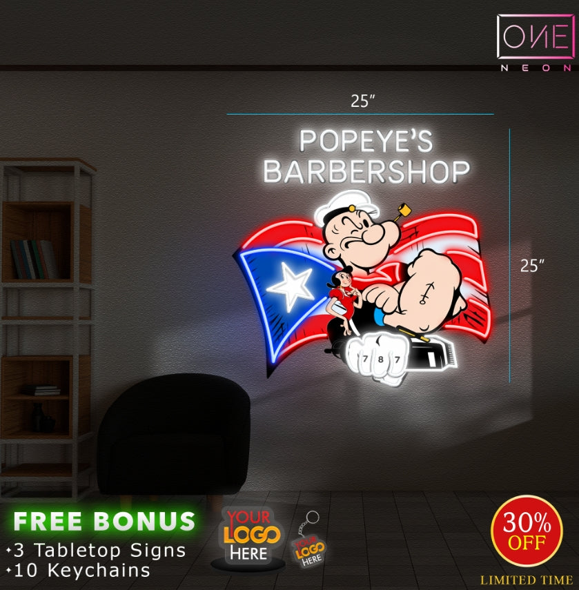 POPEYE barbershop | LED Neon Sign