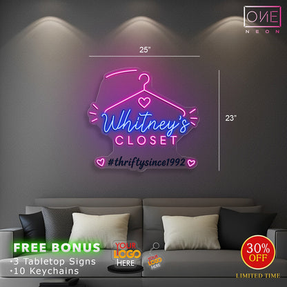 WHITNEY'S CLOSET | LED Neon Sign