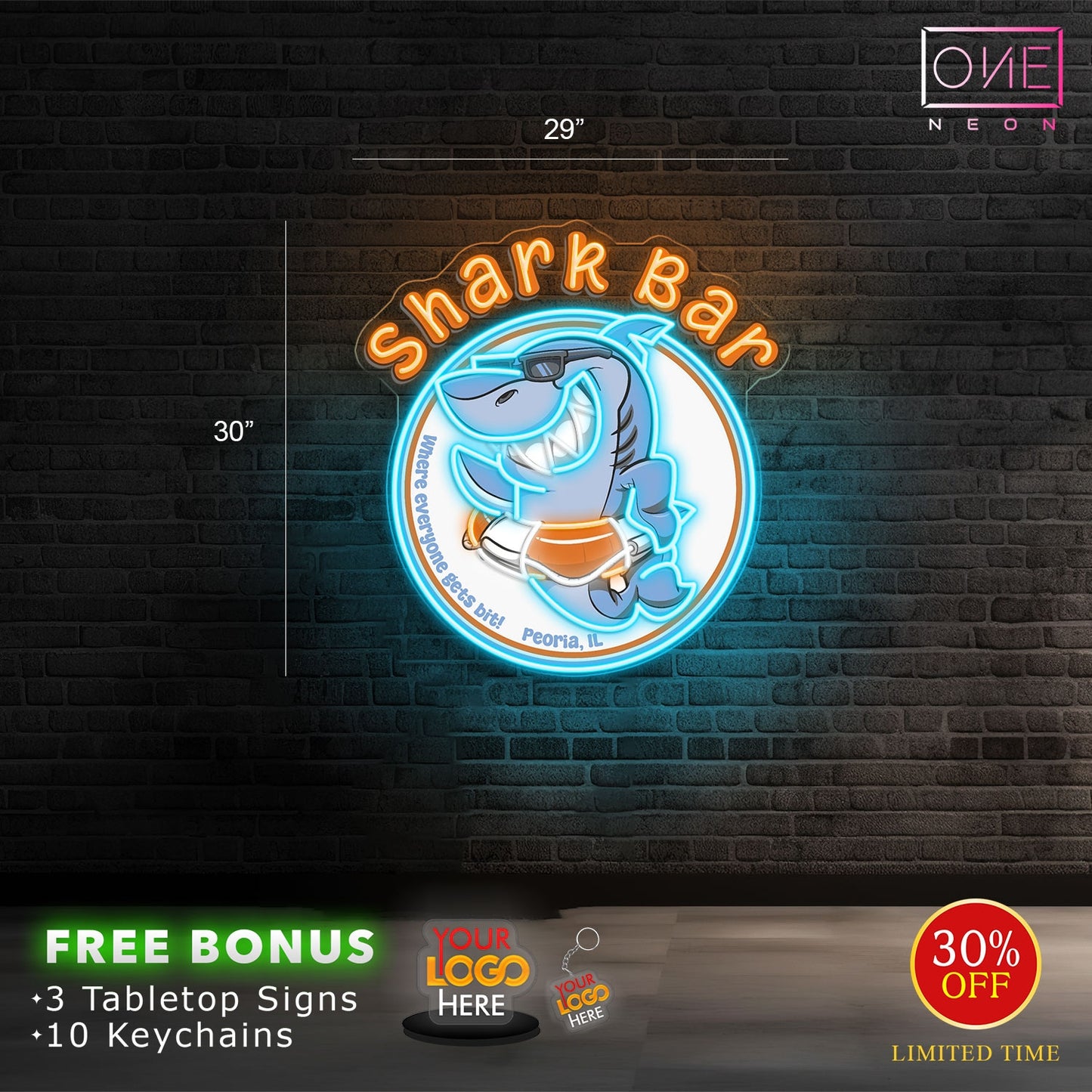 Shark Bar | LED Neon Sign