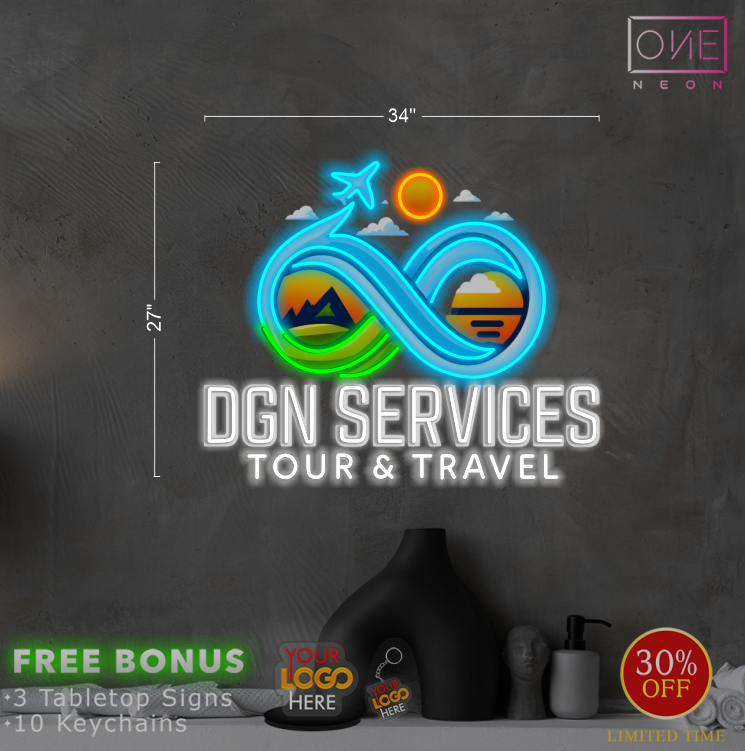 DGN Services Tour & Travel | LED Neon Sign