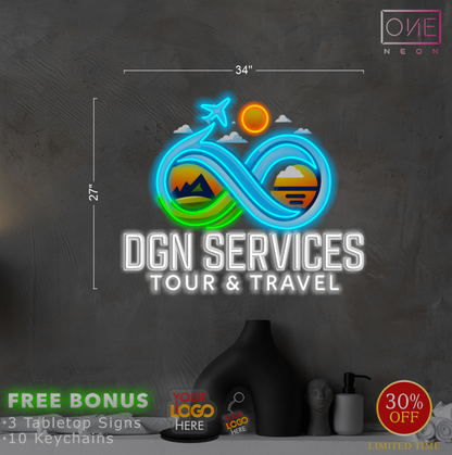 DGN Services Tour & Travel | LED Neon Sign