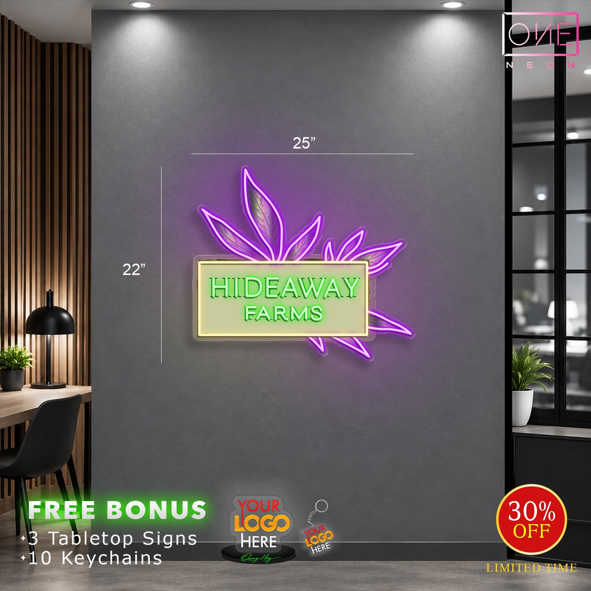 Hideaway Farms| LED Neon Sign
