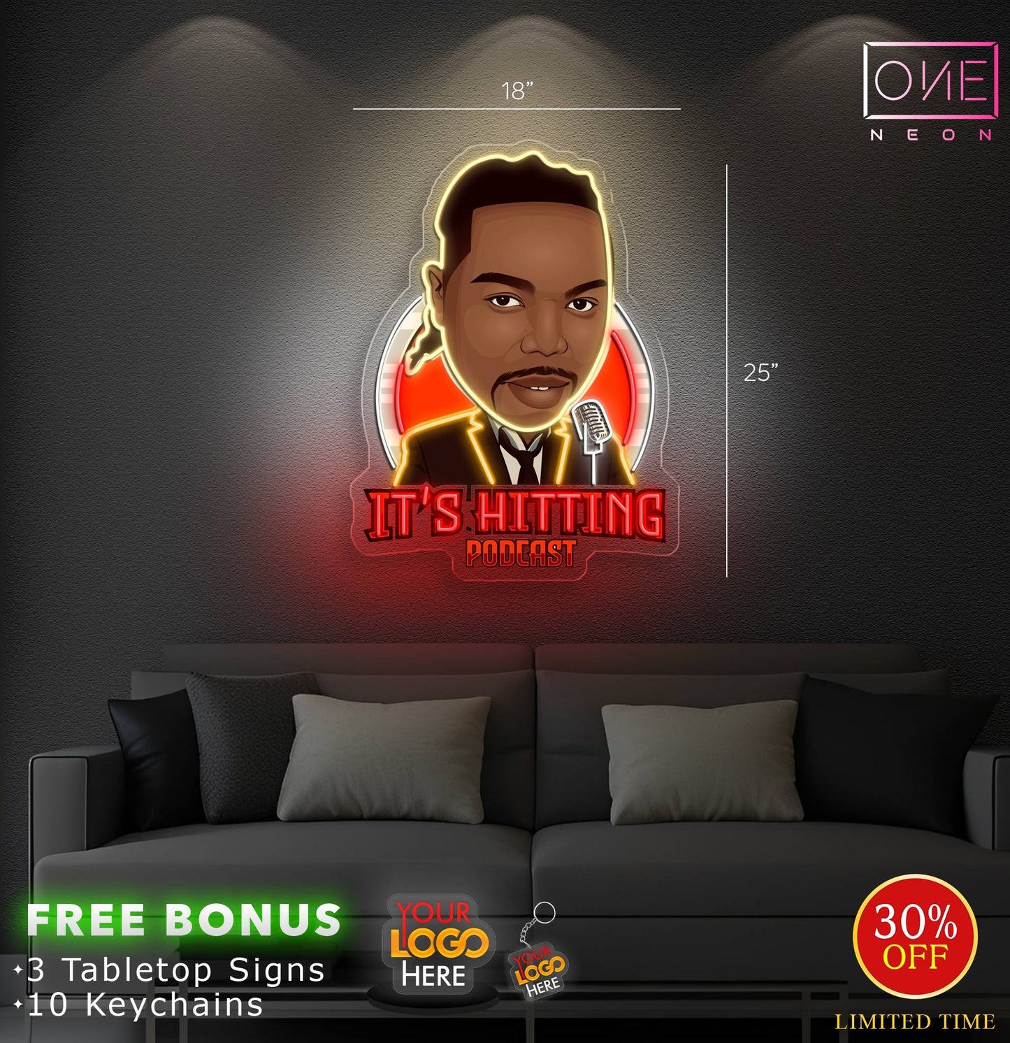 It's hitting podcast| LED Neon Sign