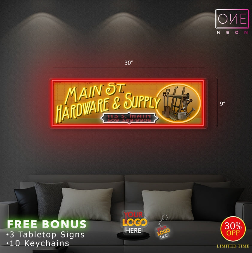 Main St hardware & supply| LED Neon Sign