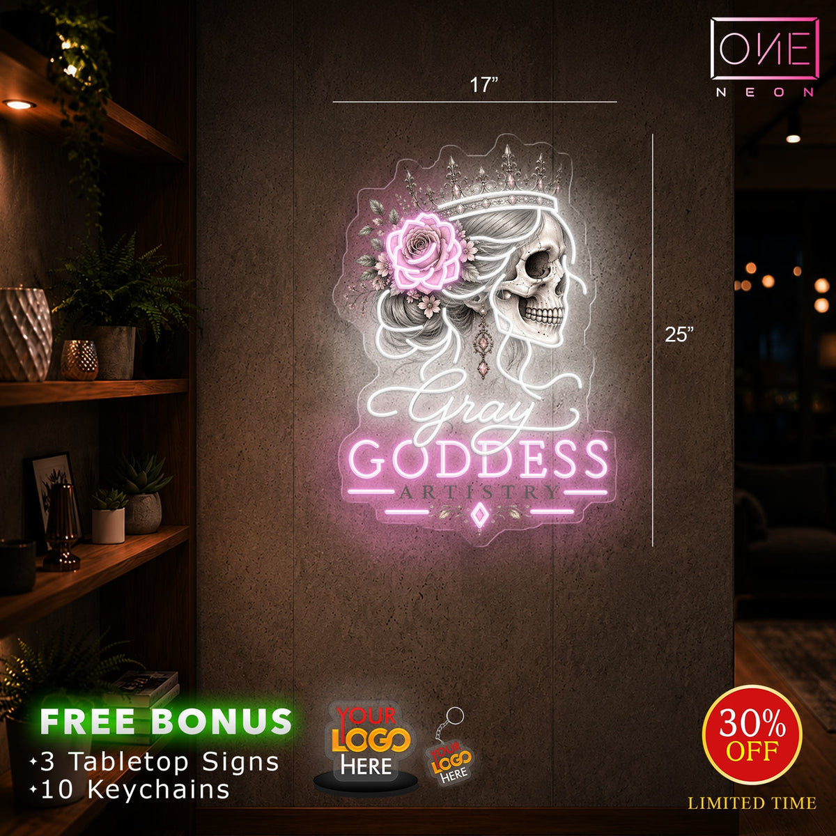 Gray GODDESS | LED Neon Sign