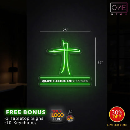 Enseigne néon LED œuvre d'art Tatoueur