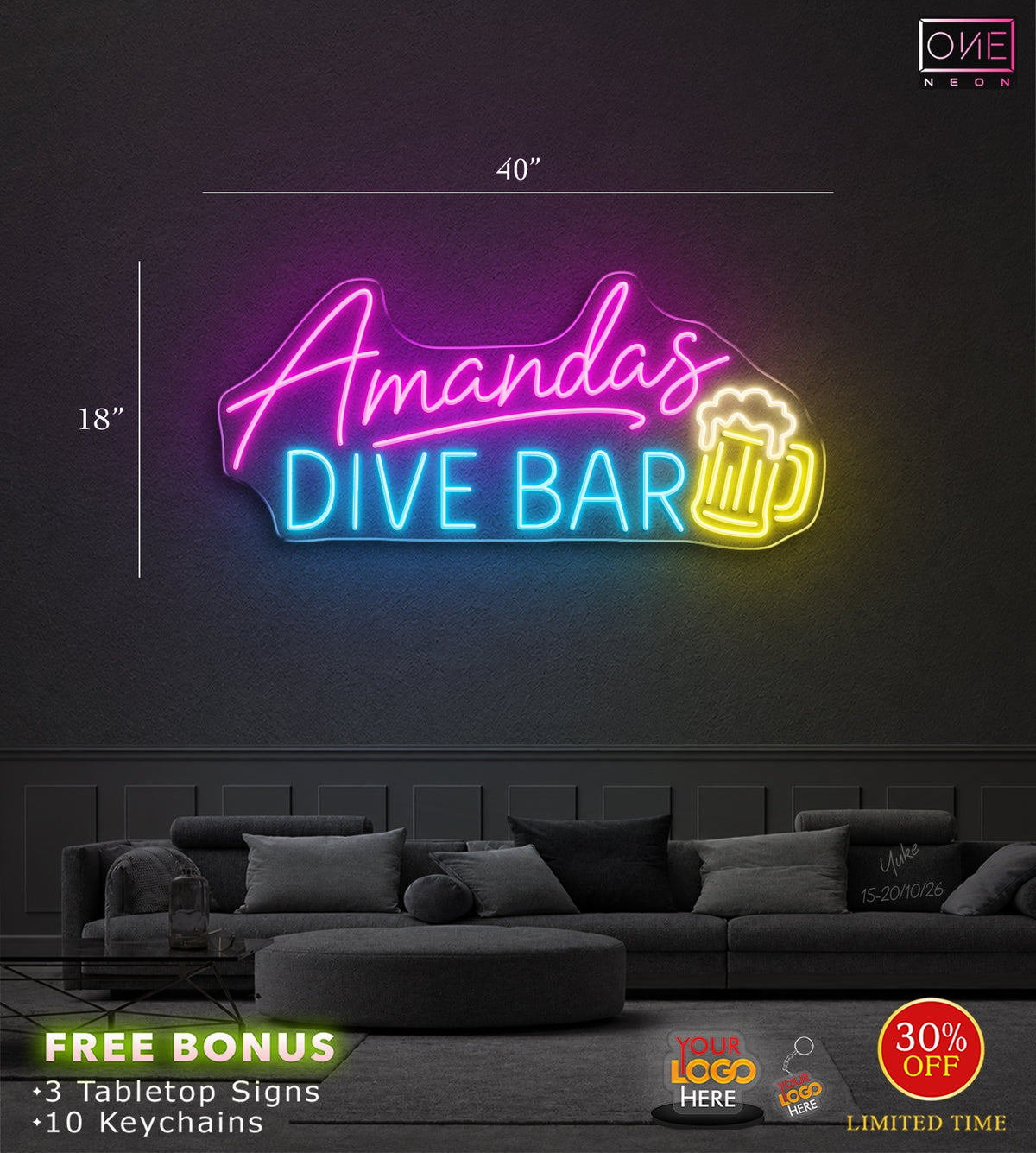 Amandas DIVE BAR | LED Neon Sign