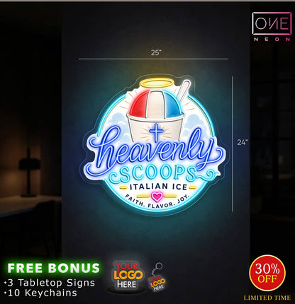 Heavenly Scoops | LED Neon Sign