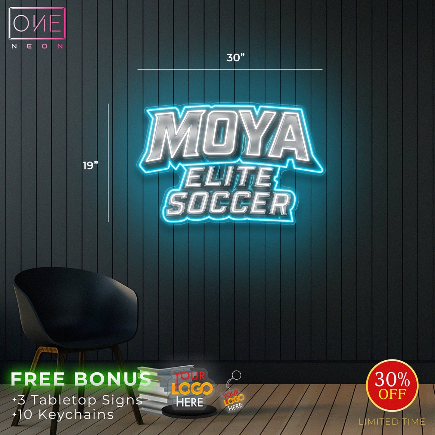 MOYA ELITE SOCCER | LED Neon Sign