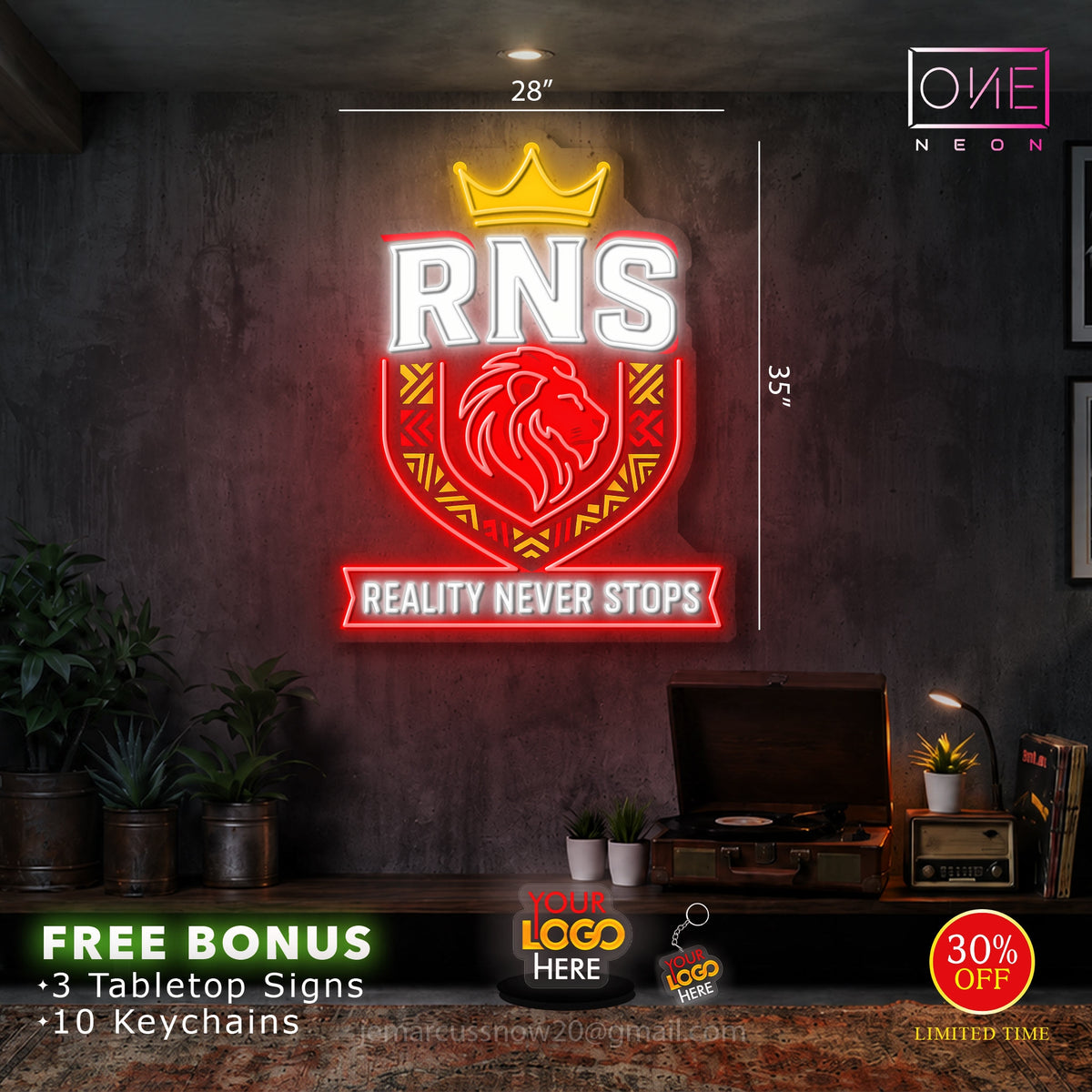 Enseigne néon LED œuvre d'art Tatoueur