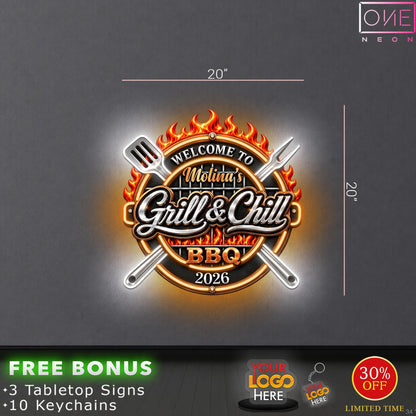 Grill & Chill| LED Neon Sign