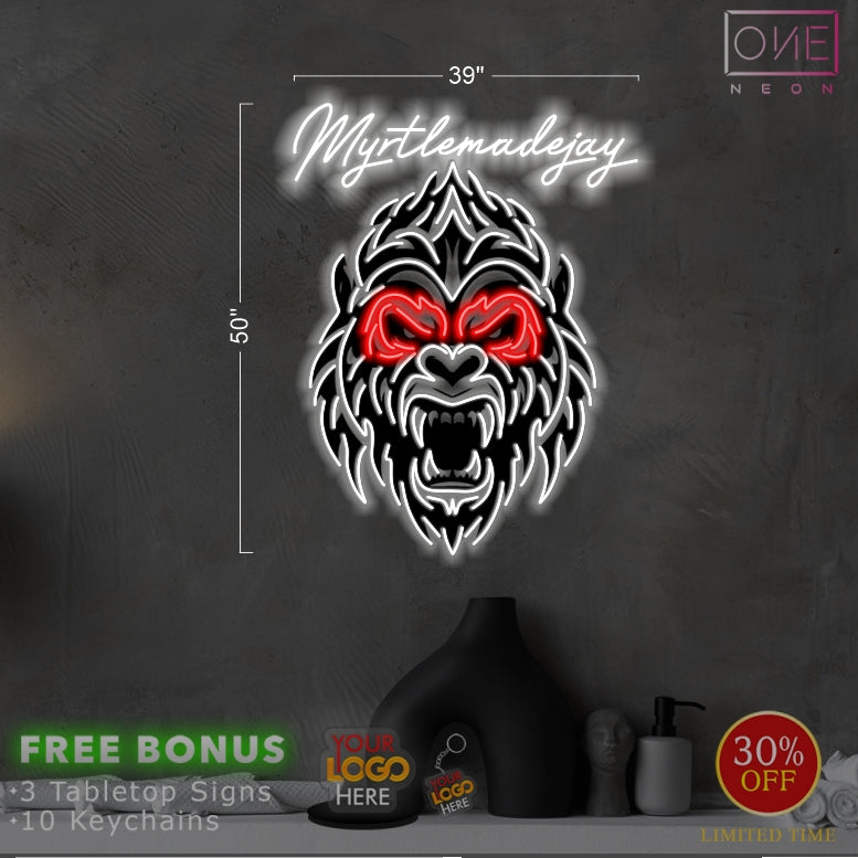 Enseigne néon LED œuvre d'art Tatoueur