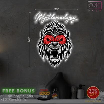 Enseigne néon LED œuvre d'art Tatoueur