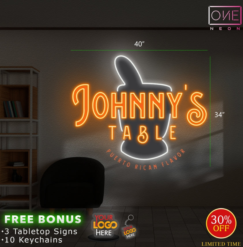 Johnny's Table | LED Neon Sign (express shipping)