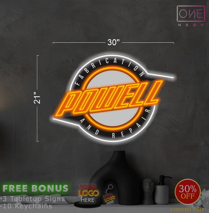 POWELL logo| LED Neon Sign