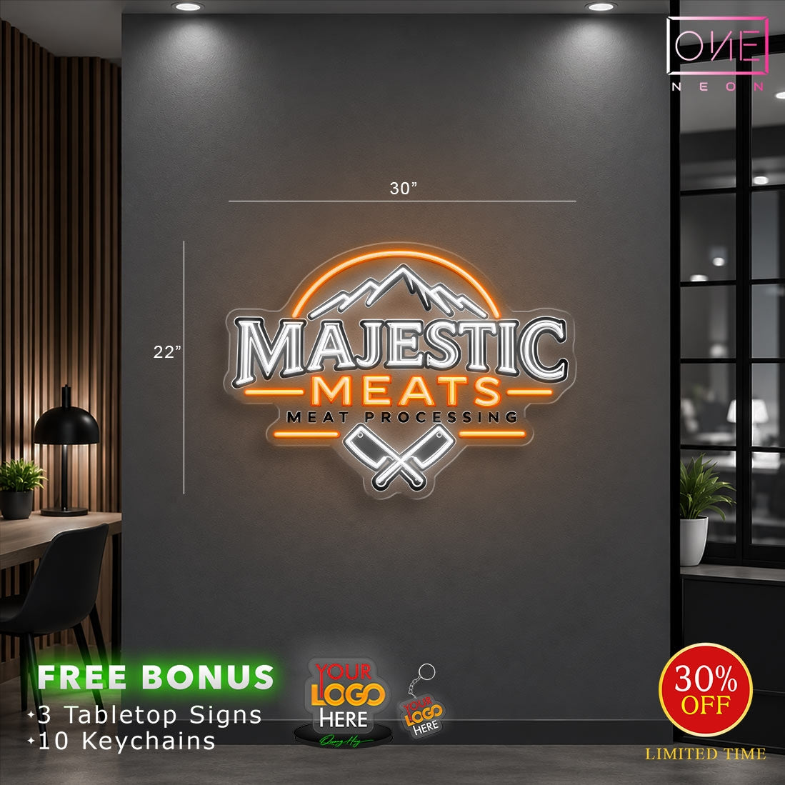 Majestic meat| LED Neon Sign