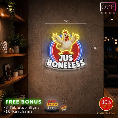 JUS BONELESS| LED Neon Sign