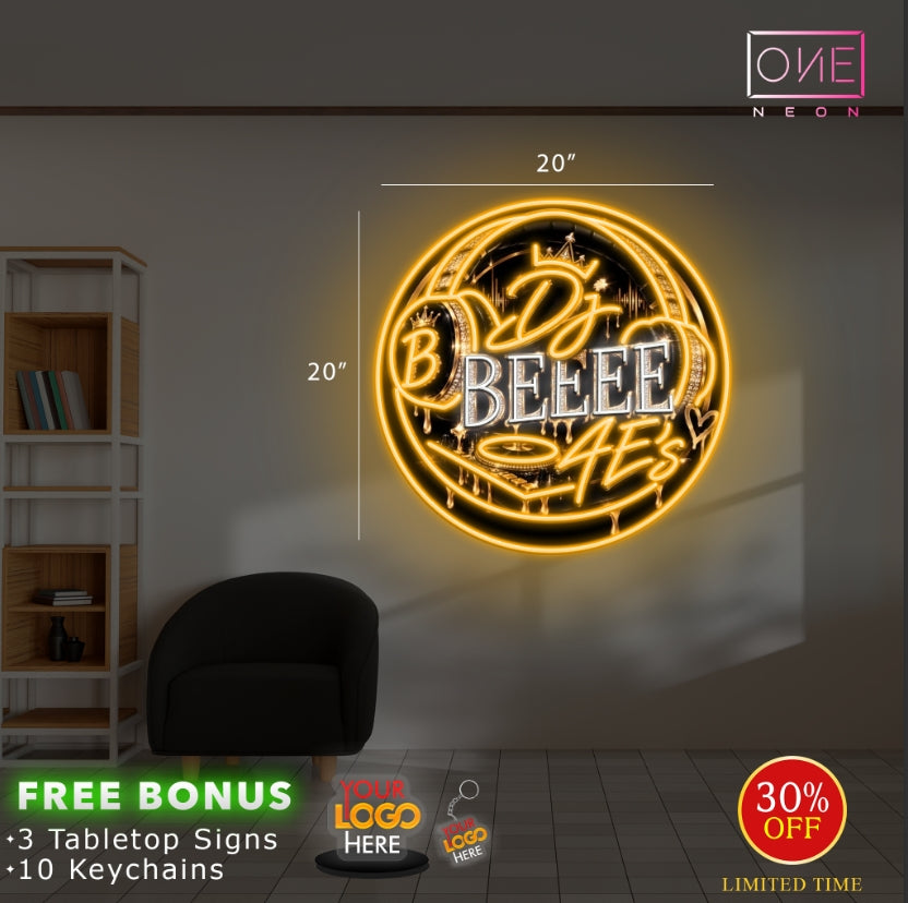 Enseigne néon LED œuvre d'art Tatoueur