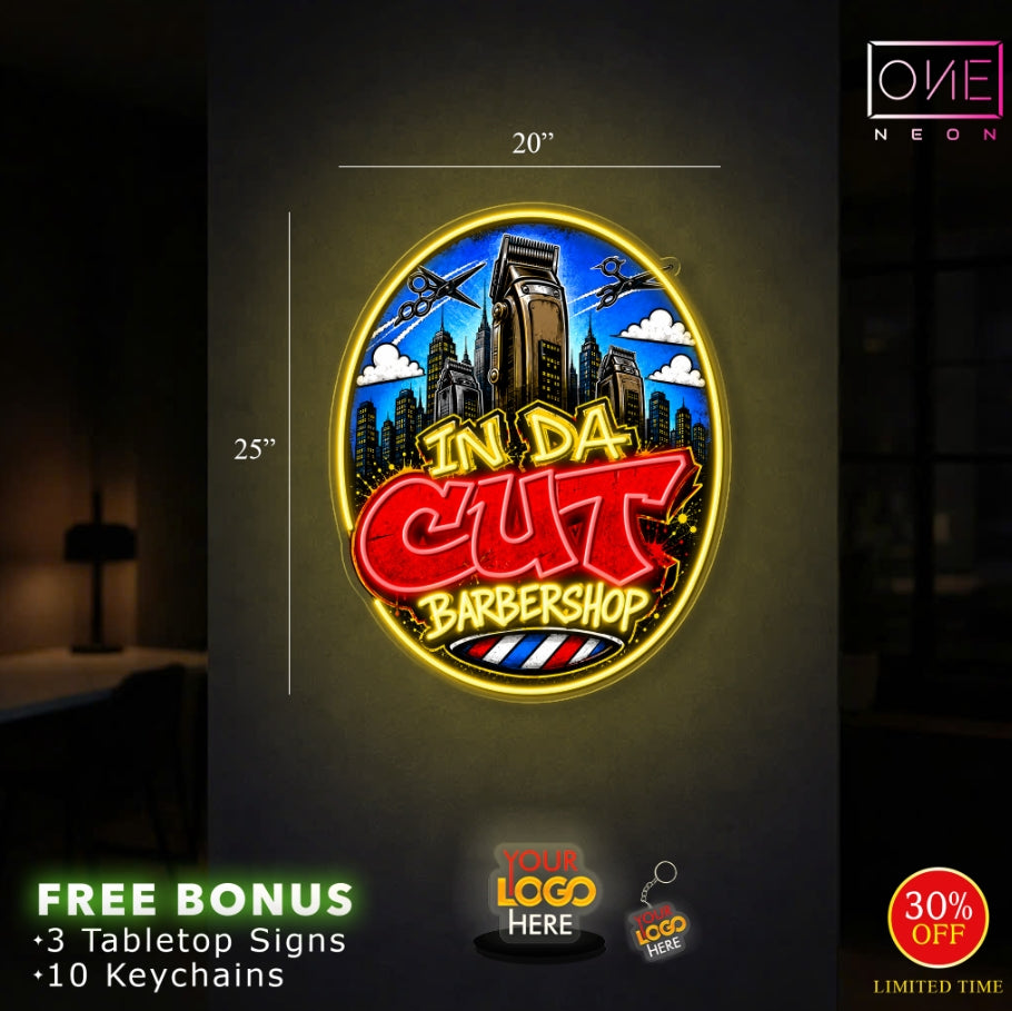 IN DA CUT BARBERSHOP | LED Neon Sign