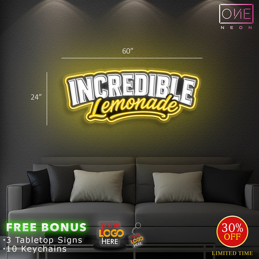 INCREDIBLE LEMONADE | LED Neon Sign (Outdoor)