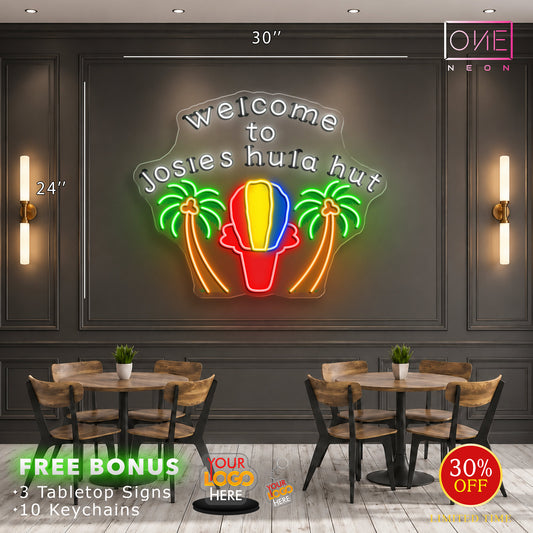 Welcome to Josies hula hut | LED Neon Sign (waterproof)