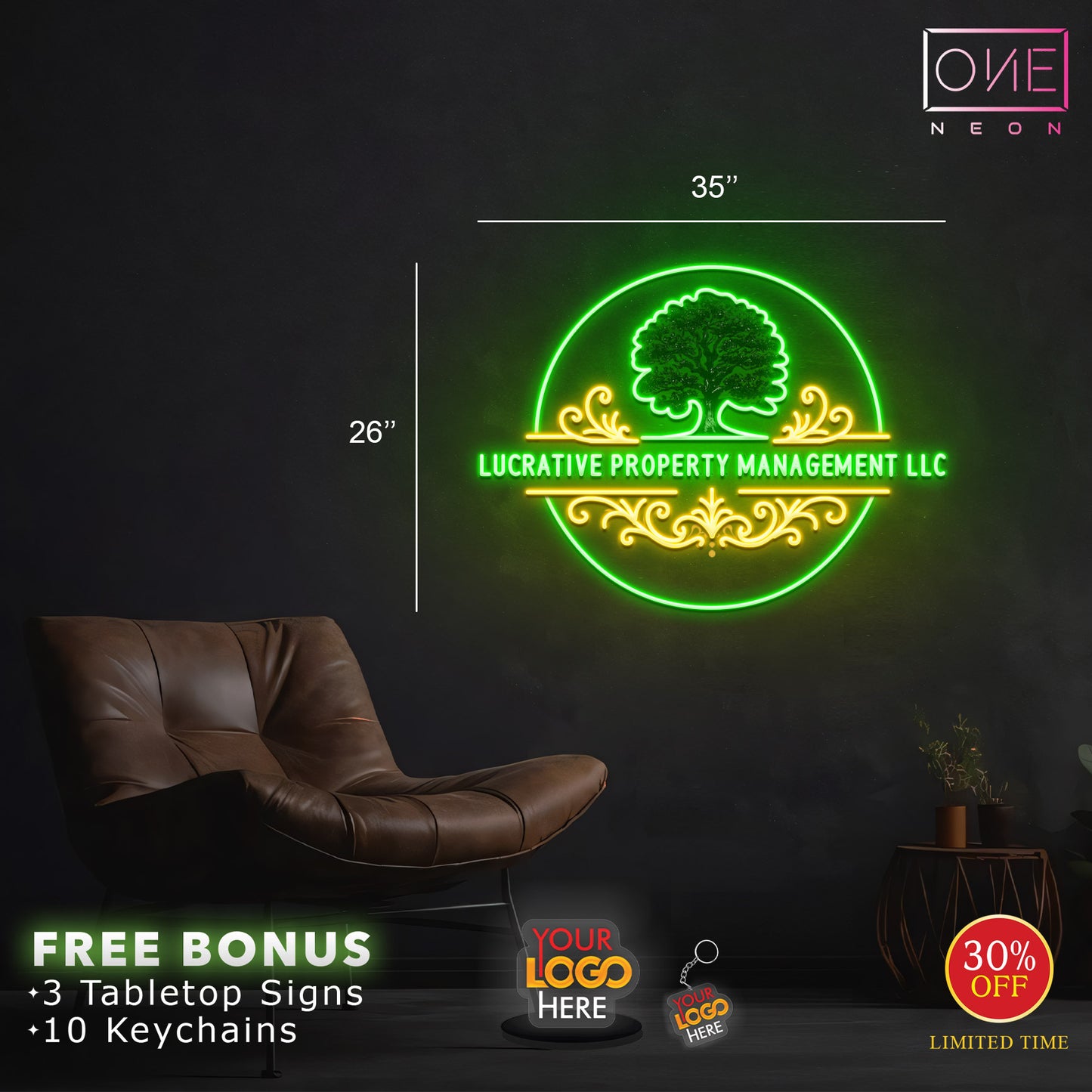 LUCRATIVE PROPERTY MANAGEMENT LLC  | LED Neon Sign