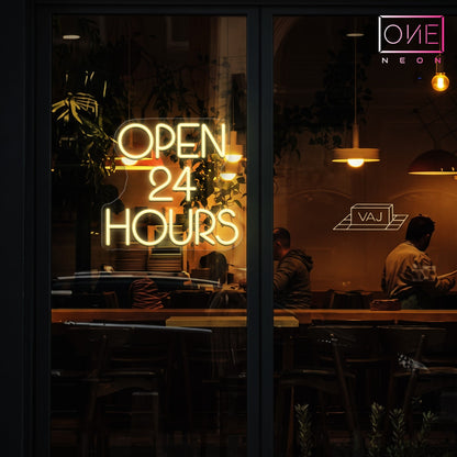 Open 24 Hours Led Neon Sign
