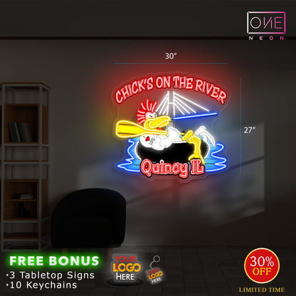 CHICK'S ON THE RIVER | LED Neon Sign