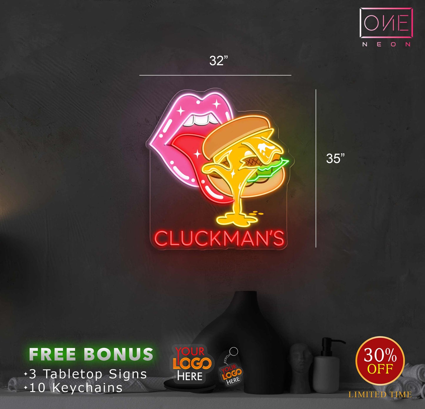 Michael Gluckman Custom Signs | 4 LED Neon Signs