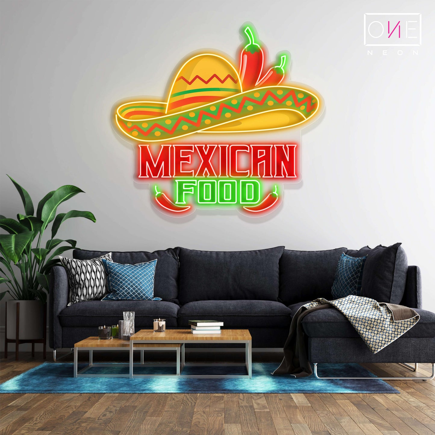 Enseigne lumineuse LED néon Œuvre d'art cuisine mexicaine