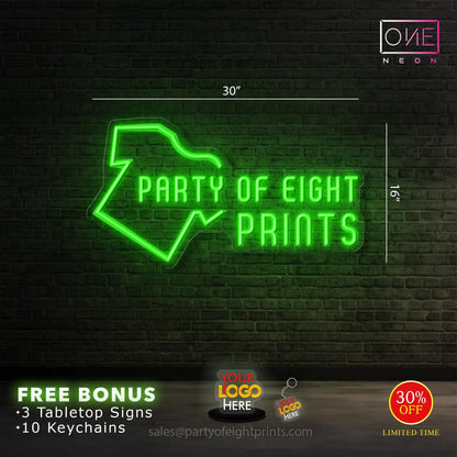 Party of Eight Prints | LED Neon Sign
