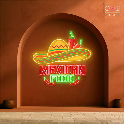 Enseigne lumineuse LED néon Œuvre d'art cuisine mexicaine