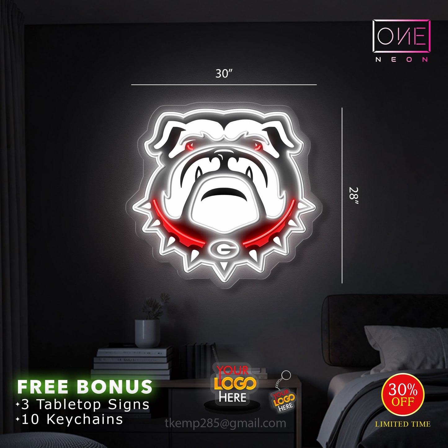 D DOG LOGO CUSTOM | LED Neon Sign (waterproof )