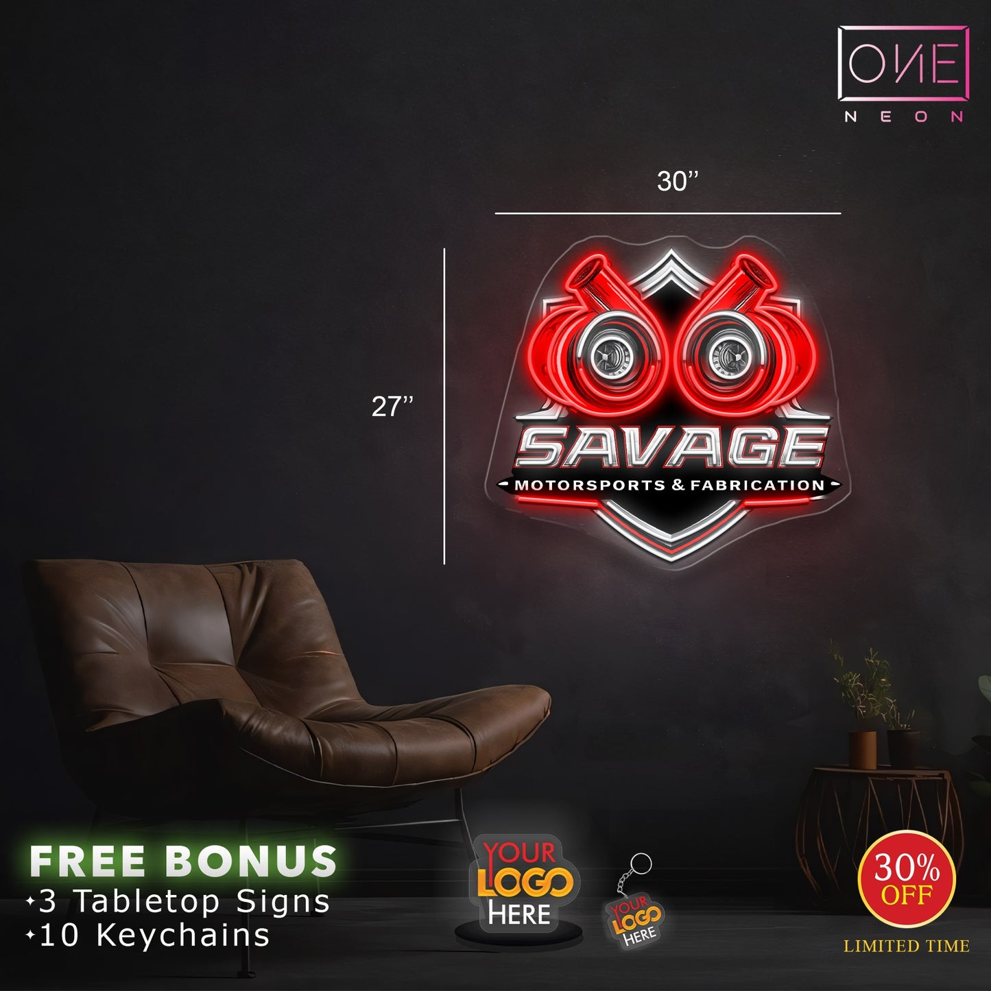 SAVAGE MOTORSPORT & FABRICATION   | LED Neon Sign
