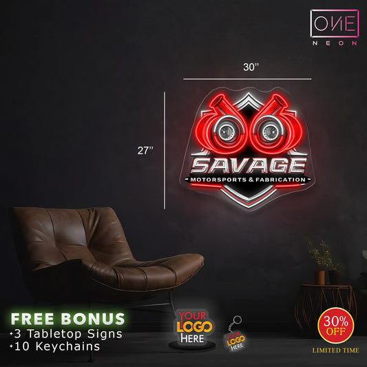 SAVAGE MOTORSPORT & FABRICATION   | LED Neon Sign