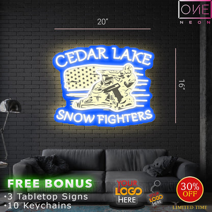 CEDAR LAKE SNOW FIGHTERS  | LED Neon Sign