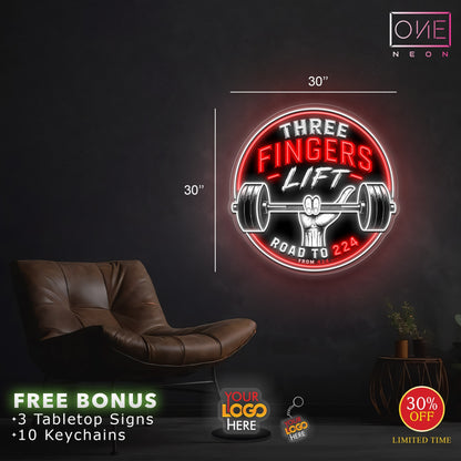 Three finger lift | LED Neon Sign