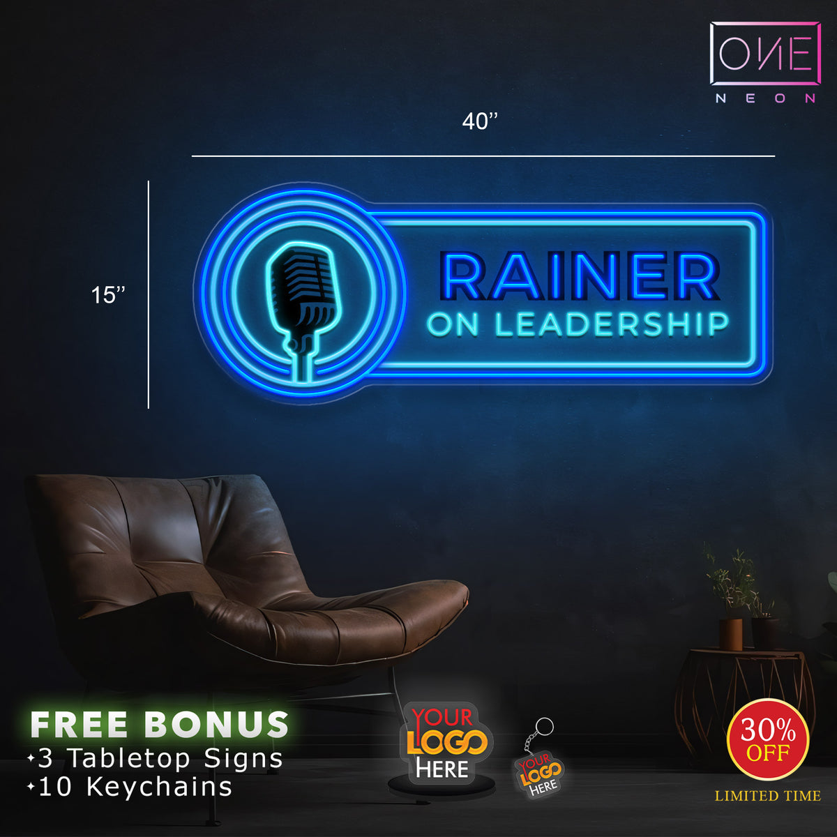 Rainer On Leadership | LED Neon Sign