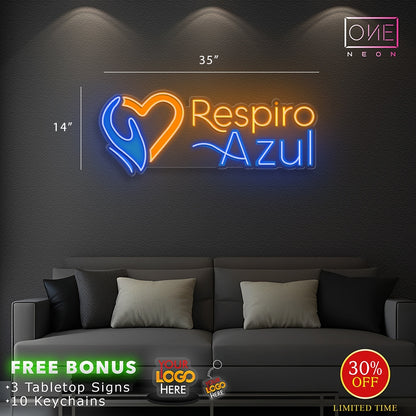 Respiro Azul | LED Neon Sign
