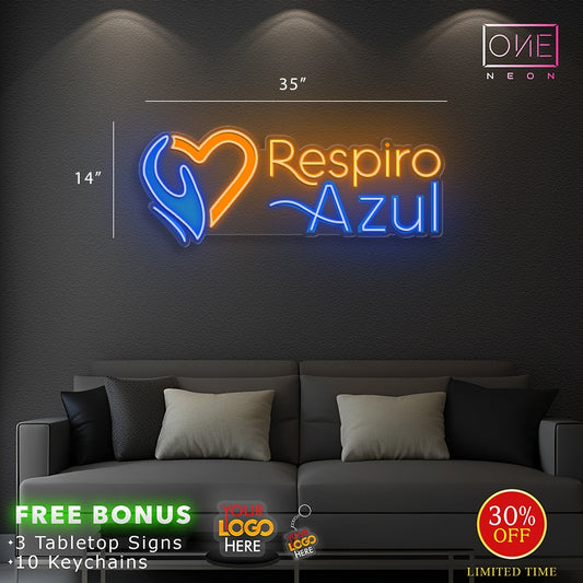 Respiro Azul | LED Neon Sign