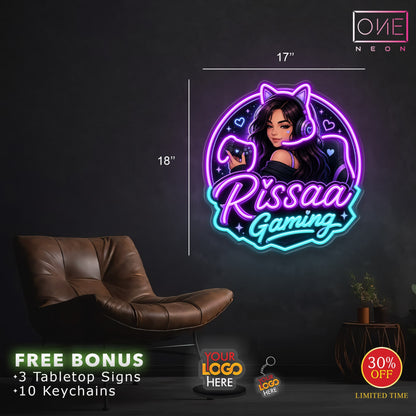 Enseigne néon LED œuvre d'art Tatoueur